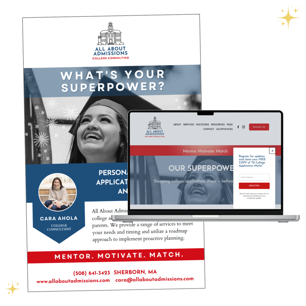 college consultant website design and logo
