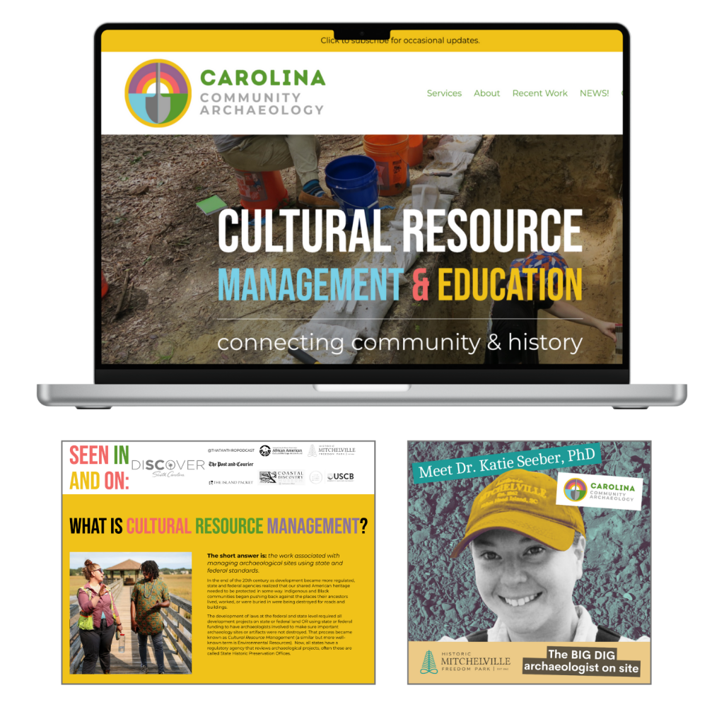 archaeology brand refresh website design bluffton sc